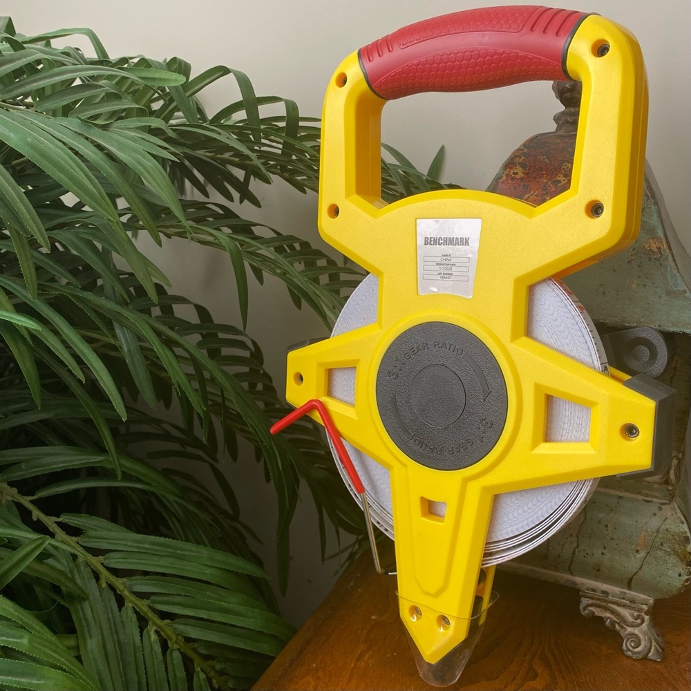 Benchmark 100ft Open Reel Measuring Tape - Yellow